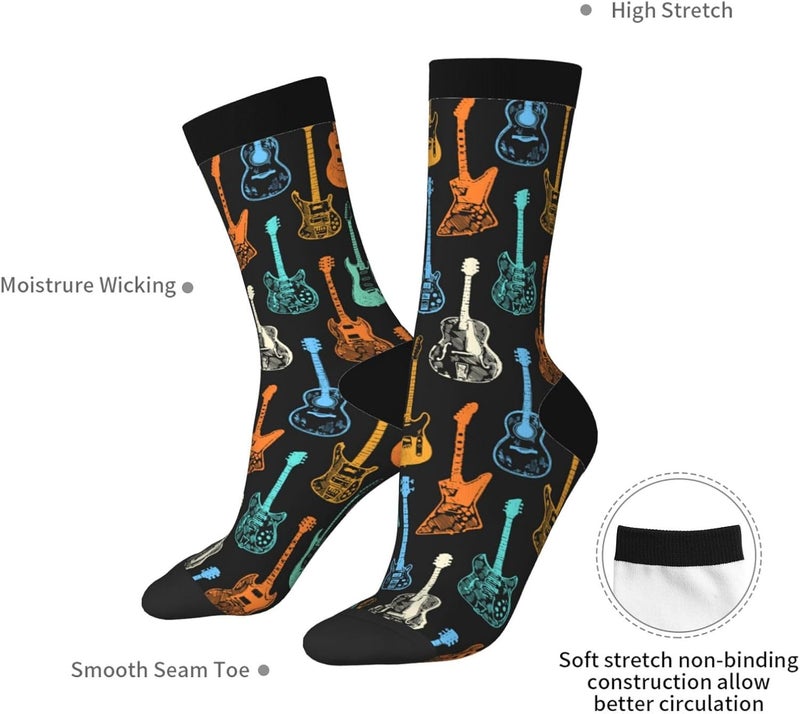 Poream Novelty Funny Crew Socks, Cool Breathable Dress Socks Gift For Men Women - Image 5